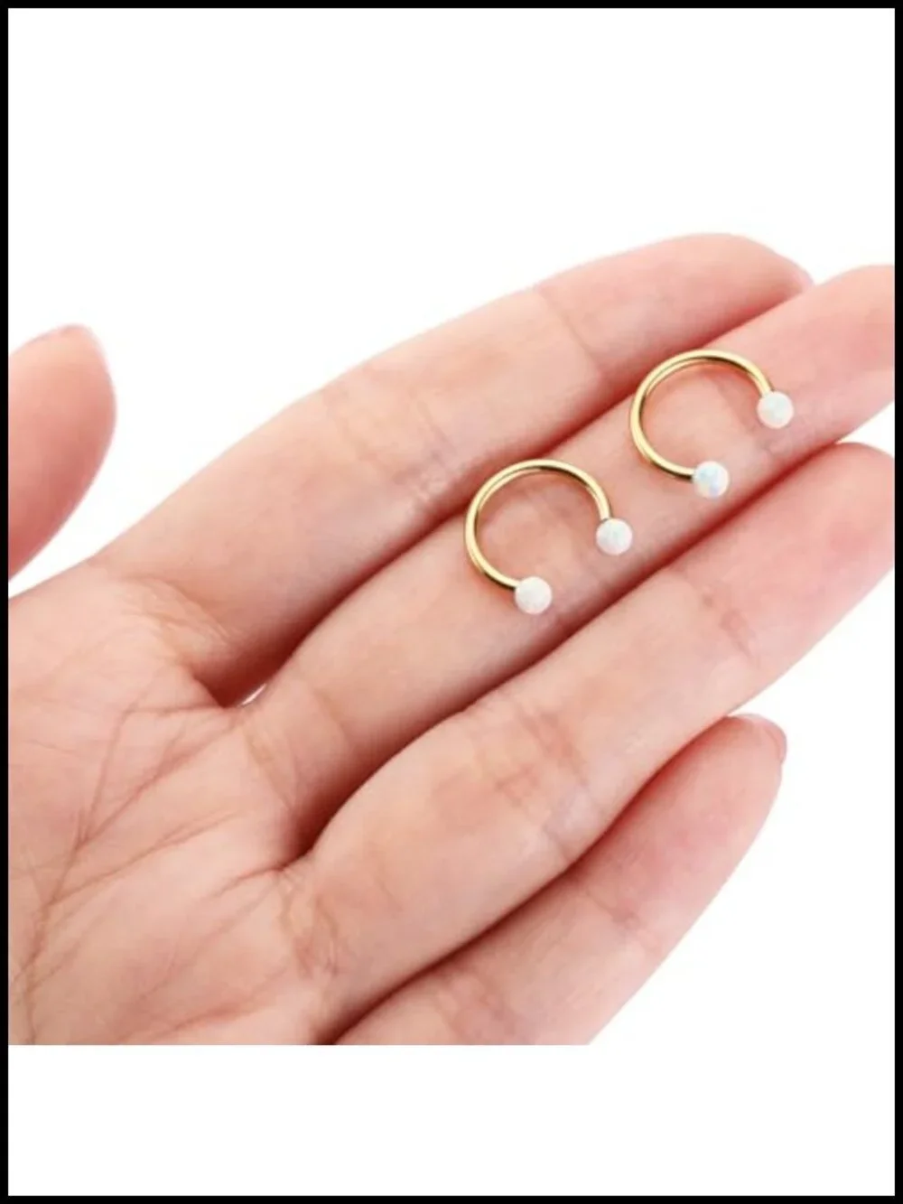 16G Titanium Horseshoe Septum Ring Internally Threaded Piercing Jewelry